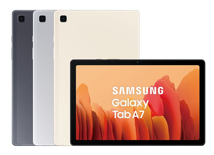 Galaxy Tab A7將推出WiFi及LTE兩種版本，依型號共有灰、金、銀三色可供選擇