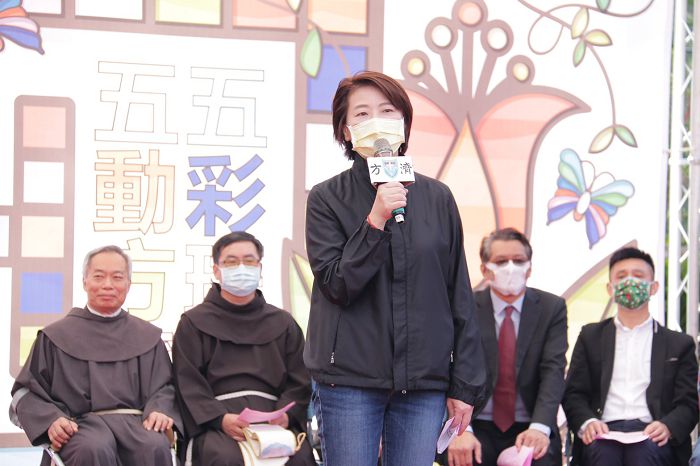 黃珊珊副市長為方濟中學校慶活動致詞。