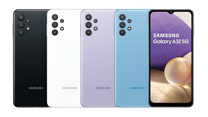 Galaxy A32 5G將推出潮黑豆豆、沁白豆豆、絢紫豆豆、晶藍豆豆四色。