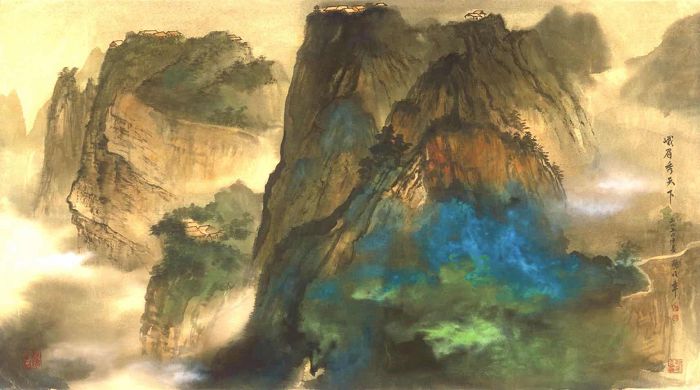 蔡俊章博士的畫作充分展現東方藝術的山水之美。